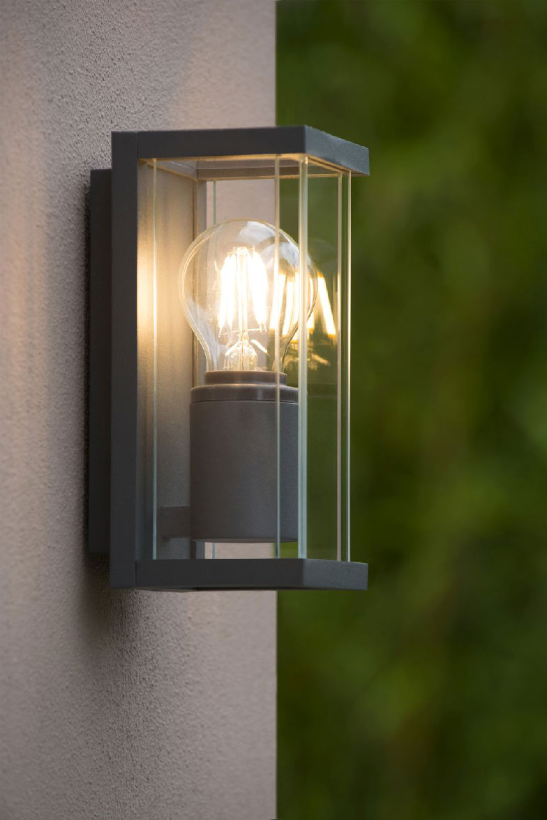 Lucide CLAIRE MINI - Outdoor Wall lamp - IP54 - Anthrasite